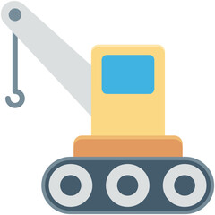 Excavator Vector Icon 