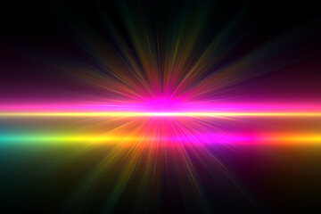 Fototapeta premium Natural, lens flare on the black background