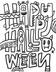 Halloween Happy halloween coloring page