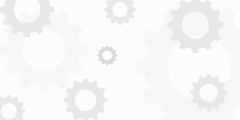 Abstract cog shape on white background vector