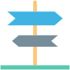 Signpost Vector Icon 