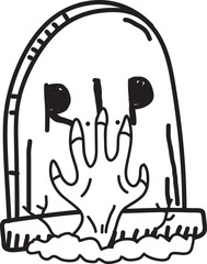 halloween hand drawn illustration