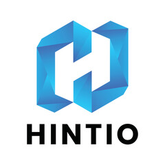 Obraz premium Modern H abstract logo design trends illustrator 2022