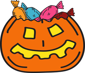 halloween hand drawn illustration