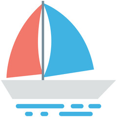 Sailboat Vector Icon 