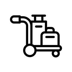 trolley line icon illustration vector graphic
