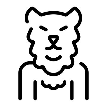 Werewolf Line Icon