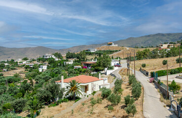 Fototapeta na wymiar A village in the mountains of island evia. Karystos area.