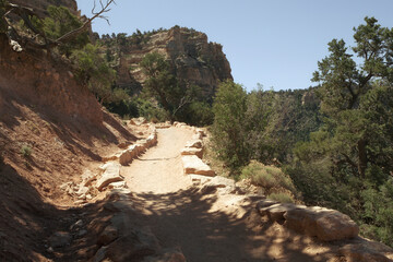 Panoramic view of nice walking path in Grand Canyon State park , USA