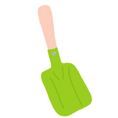 Cute small green spade cartoon illustration
