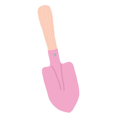 Cute small pink spade cartoon illustration 