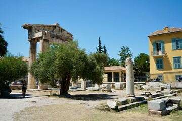 Obraz premium Ruins Athens Greece 2022 July