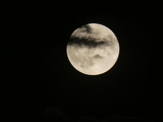 full moon in the night sky