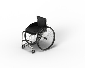 Fototapeta na wymiar Wheelchair 車椅子 影付き 透過影 半透明影 透過PNG