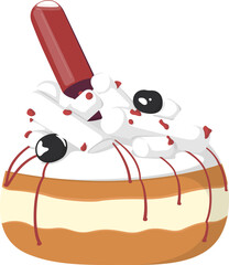 Donut Vanilla Syrup Strawberry and Marhmallow