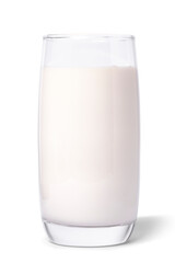 Milk in a glass isolated  on white backgroud