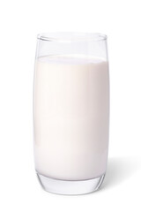 Milk in a glass isolated  on white backgroud