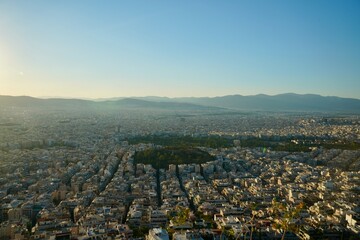 Naklejka premium Mount Lycabettus Athens Greence 2022 July