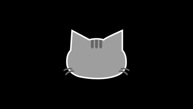 猫型ポストイット・付箋のアニメーションテロップ05