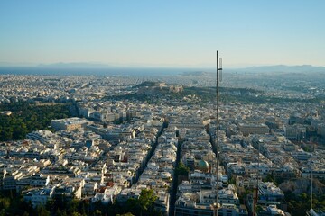 Obraz premium Mount Lycabettus Athens Greence 2022 July
