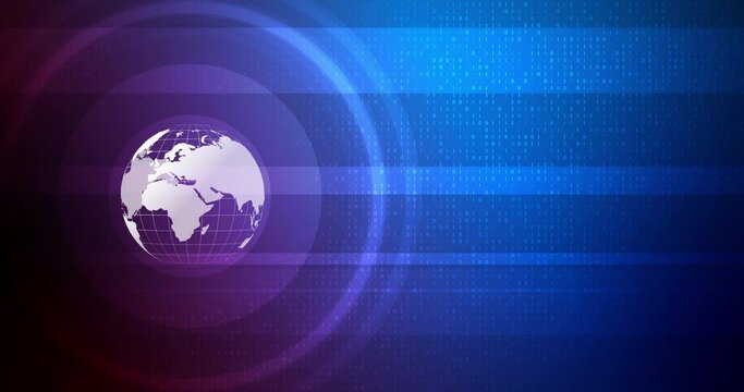 Abstract background world map, Cyber futuristic technology concept with copy space, 2D Geometry basic shape overlay Technology background 