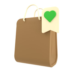 3D illustration wishlist product