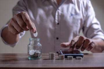 Online Banking And Internet Banking Savings Concept