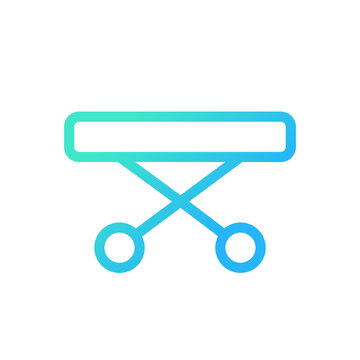 recommend clip art: Medical gurney pixel perfect gradient linear ui icon. Ambulance equipment. Patient transportation. Line color user interface symbol. Modern style pictogram. Vector isolated outline illustration