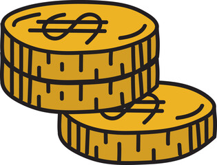 money hand drawn illustration