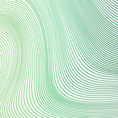 White abstract background and green line