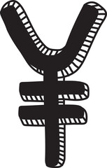 money hand drawn illustration