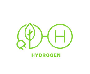 Green energy production. Vector illustration. Logotype, icon, sign