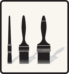 Hand drawn of  Paint Brush ,Vector illustration