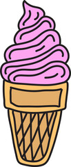 ice cream hand drawn icon