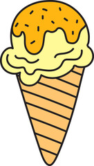 ice cream hand drawn icon
