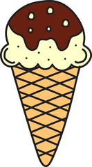 ice cream hand drawn icon