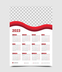 1 page wall calendar for 2023 , wall calendar design for 2023 