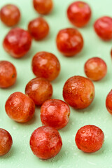 Grapes on a plain Green background
