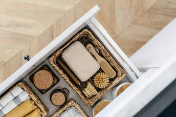 Eco-friendly products for kitchen in drawer organizer