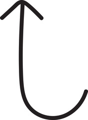 arrow hand drawn icon