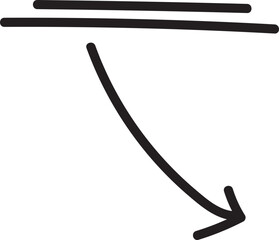 arrow hand drawn icon