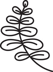 leaf hand drawn icon