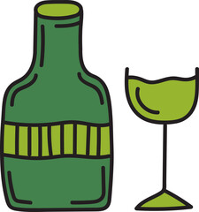 birthday material hand drawn icon