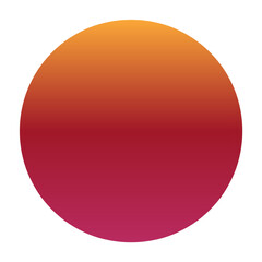 Circle gradient red button isolated on white