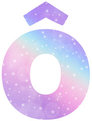 Uppercase Letter Ô Fantasy alphabet rainbow unicorn