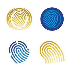 Fingerprint logo vector illustration icon