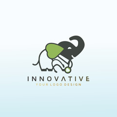 elephant vector logo design