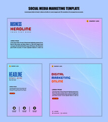 Abstract Background Social media post modern design, for business digital marketing online, banner and poster template.