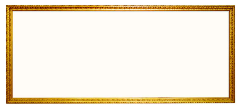 Golden Picture Frame and wooden floor photo