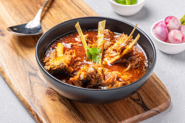 Mutton curry or Mutton gravy is a delicious Indian curried dish of soft tender chunks of meat in spicy onion tomato gravy